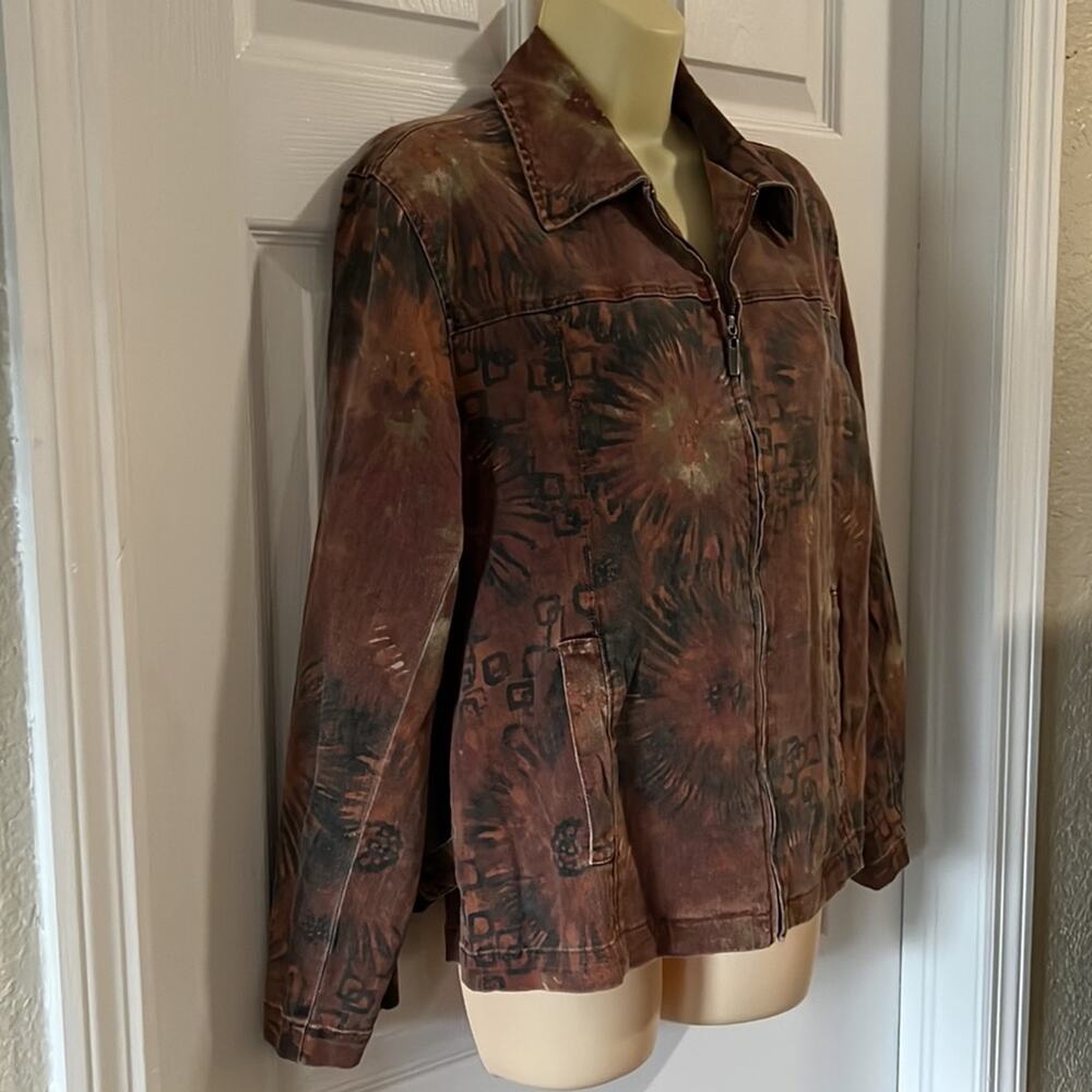 Chico's Brown And Black Patterned Jacket - image 2